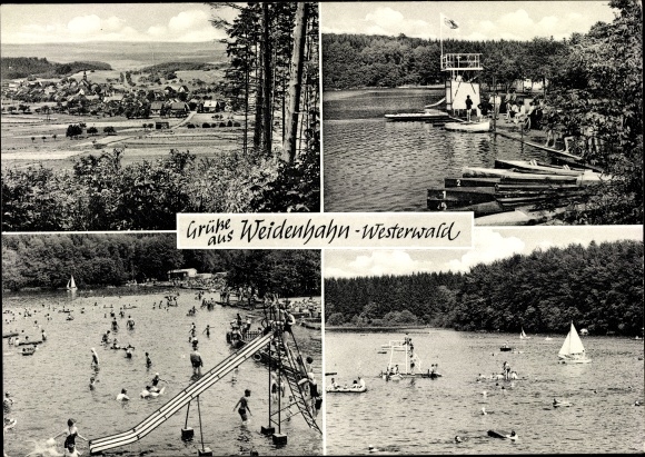 Ak Weidenhahn in het Westerwald, meer, zwemmeer, panorama