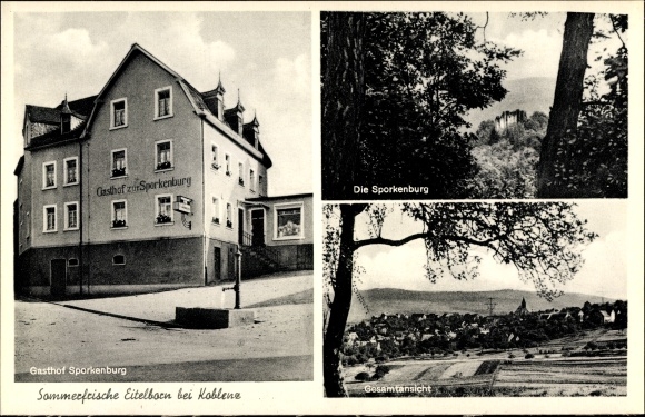Ak Eitelborn Rheinland Pfalz, Gasthaus zur Sporkenburg, Inh. Fritz Knopp 