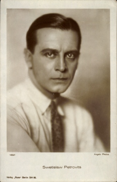 Ak Schauspieler Swetislaw Petrovits, Portrait