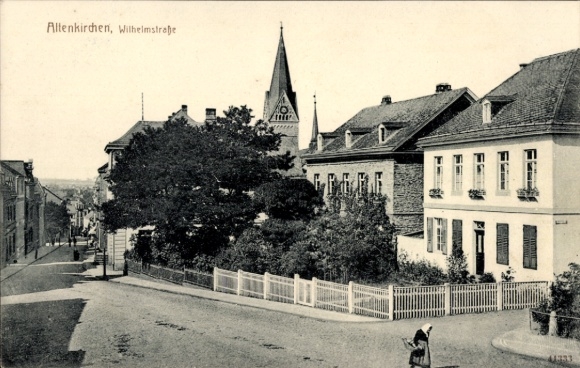 Postcard Altenkirchen im Westerwald, Wilhelmstraße, Church