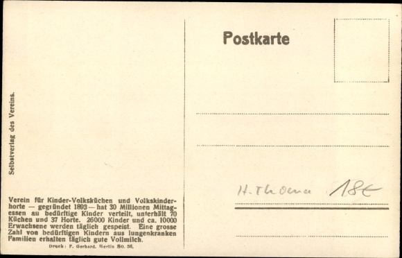 Artist Postcard Thoma, H., poem by Hans Thoma, I came from, don&#39;t know where