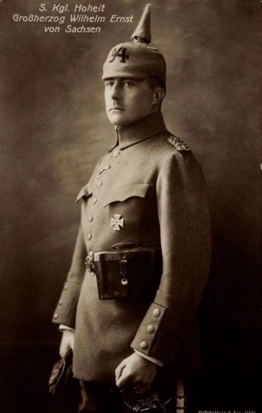 Ak Großherzog Wilhelm Ernst von Sachsen Weimar Eisenach, Portrait in Feldgrau