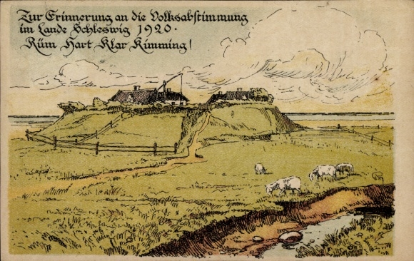 Chromo-Litho referendum in the state of Schleswig 1920, Rüm Hart Klaar Kúmming