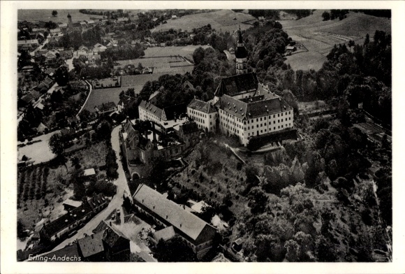 Ak Erling Andechs in Oberbayern, Fliegeraufnahme