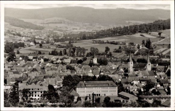 Postcard Schluechtern in Hesse, general view