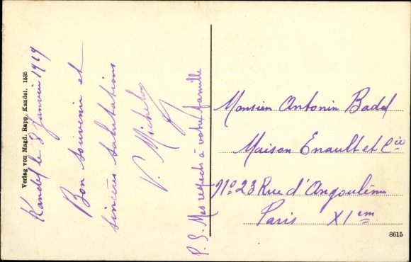 Postcard Kandel in the Palatinate Bienwald, lot in the Bismarckstraße