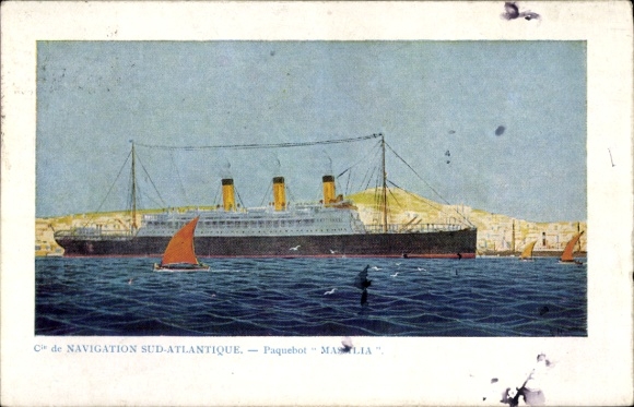 CPA Compagnie de Navigation Sud-Atlantique, Paquebot Massilia