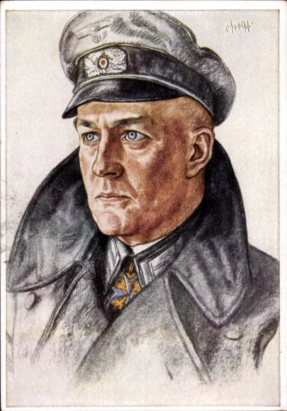 Kunstenaarskaart Willrich, Wolfgang, Horst von Wolff, regimentscommandant, Wehrmacht, VDA P 1 R 5 nr. 2