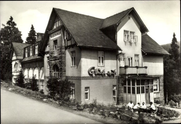 Postcard Schierke Wernigerode am Harz, party at the FDGB recreation home Glück auf