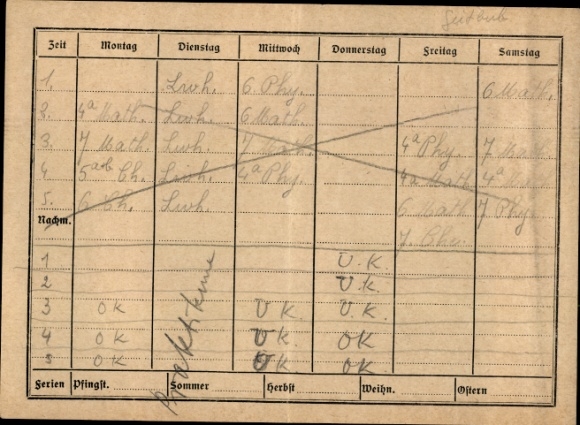 Timetable SDV bookshop stationery shop Maurerzunftgasse 15, Strasbourg around 1930