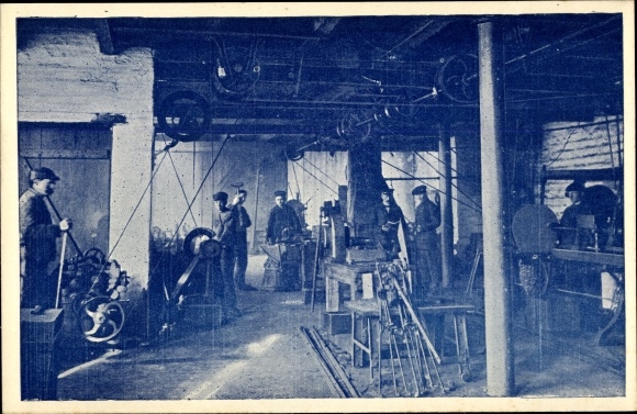 Postcard Nordstemmen in Lower Saxony, workshop, metal workshop