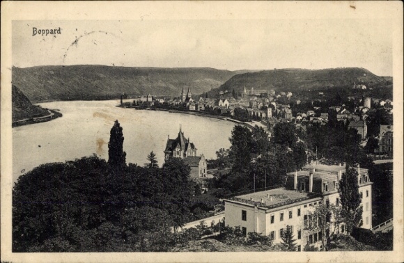 Postcard Boppard am Rhein, general view