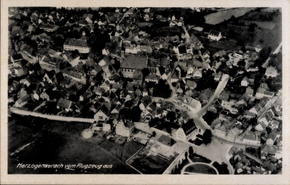 Postcard Herzogenaurach in Middle Franconia, aerial photograph