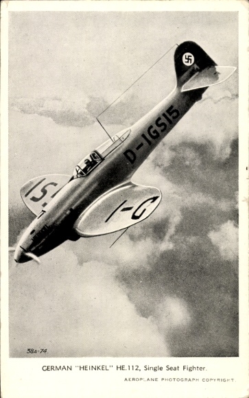 German Air Force, fighter aircraft, Heinkel He 112, D-IGSI5