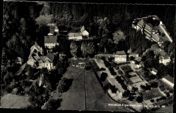 KP Greifenstein w Westerwaldzie, sanatorium Waldhof Elgershausen, zdjęcie lotnicze