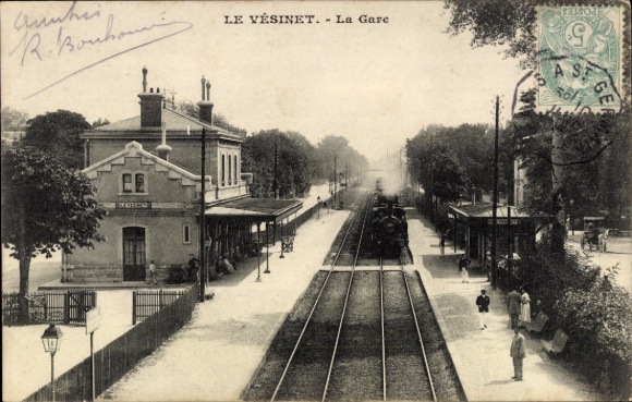 Ak Le Vésinet Yvelines, Bahnhof