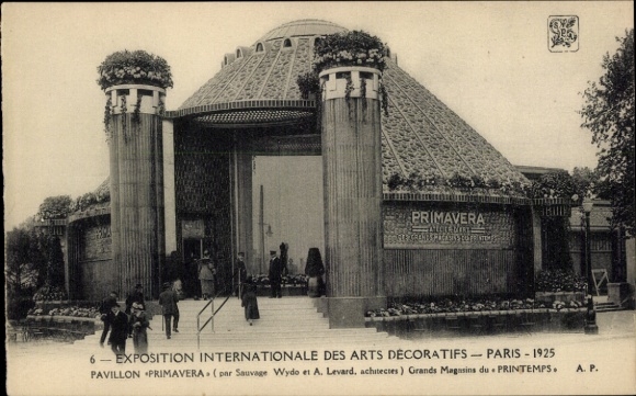 Postcard Paris, International Exhibition of Decorative Arts 1925, Primavera Pavilion