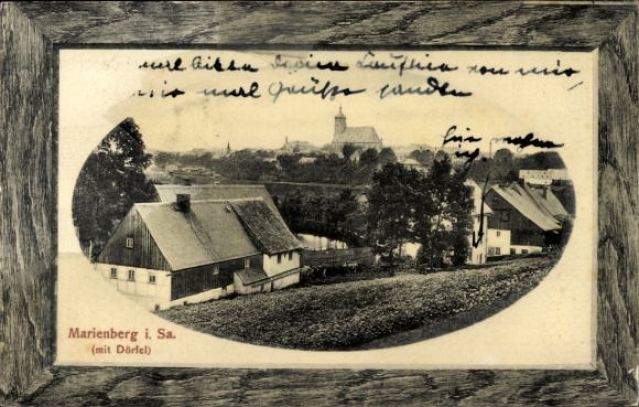 Postcard Marienberg in the Ore Mountains Saxony, general view