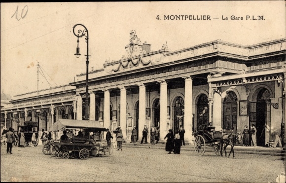 Postcard Montpellier Hérault, The Station