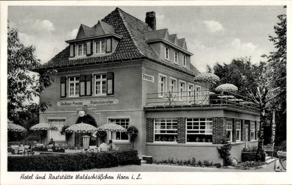 Postcard Horn Bad Meinberg North Rhine Westphalia, Hotel and Rest Area Waldschlösschen
