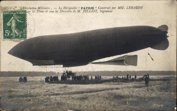 Ak Militair Aerostation, Patrie Luchtschip, Lebaudy, Julliot