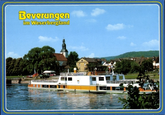 Ak Beverungen im Weserbergland, Dampfer