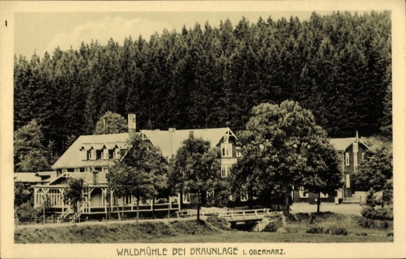 Postcard Braunlage in the Upper Harz, Waldmühle