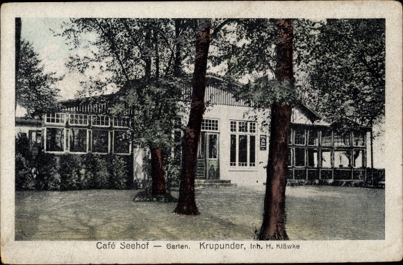 Ansichtkaart Krupunder Halstenbek in Holstein, Cafe Seehof, restaurant