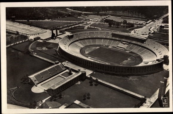 PC Berlin Charlottenburg Westend, Reichssportfeld, Olympic Stadium, aerial photo