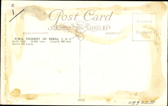 Kunstenaar Ak Steamer RMS Viceroy of India, Orient Line