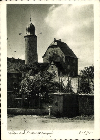 Postcard Eisfeld in Thuringia, Eisfeld Castle