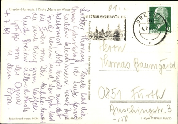 Photo Postcard Hosterwitz Dresden, The Church of Maria am Wasser