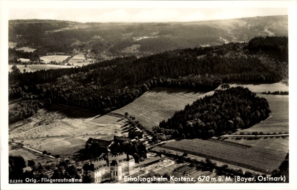 Ak Kostenz Perasdorf Bayer. Ostmark, Fliegeraufnahme, Erholungsheim