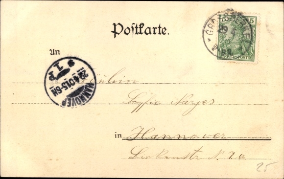 Postcard Groß Berkel Aerzen in the Weserbergland, church, inn W. Zurmühlen, house Moritz Meyer, panorama