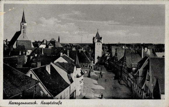 Postcard Herzogenaurach in Middle Franconia, Main Street
