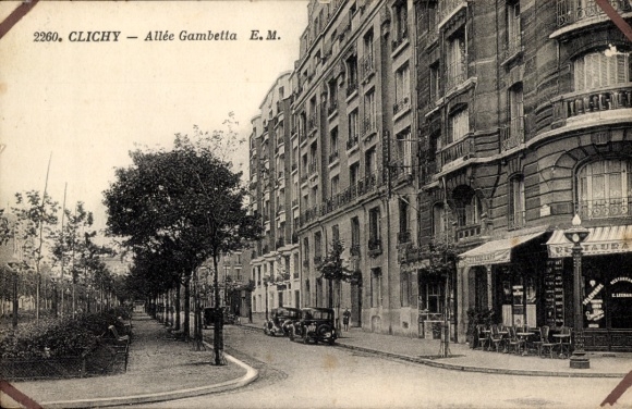 Postcard Clichy Hauts de Seine, Allée Gambetta