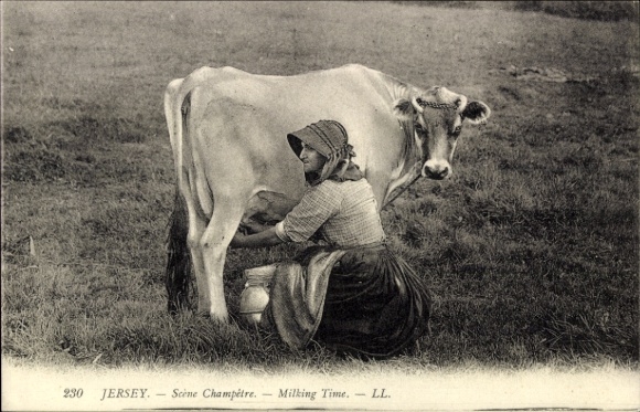 PC Channel Island of Jersey, Scène Champêtre, Milking Time