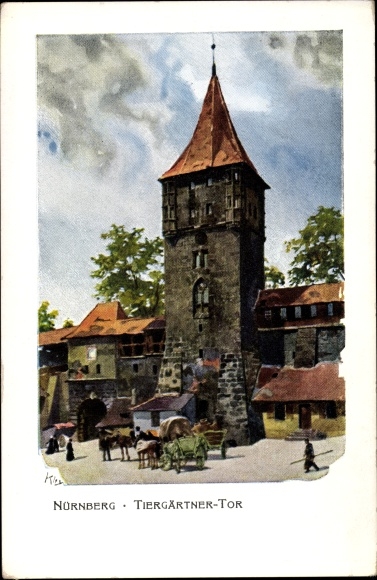 KP artysty Kley, Heinrich, Norymberga w Środkowej Frankonii, parcela przy Tiergärtner Tor