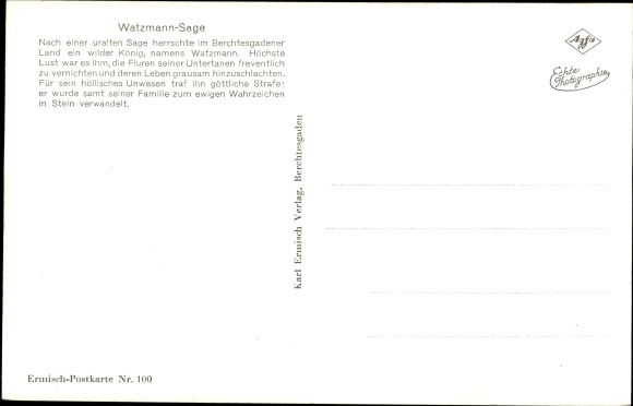 Artist PC Berchtesgaden in Upper Bavaria, Watzmann, mountain faces