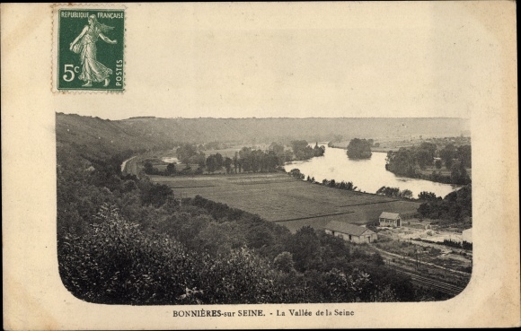 Postcard Bonnieres sur Seine Yvelines, The Valley of the Seine