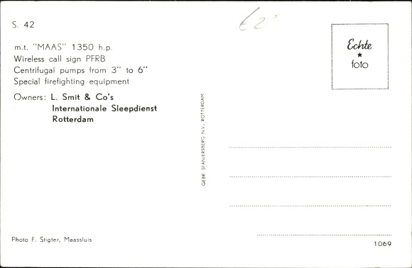 Ak sleepboot MT Maas, L. Smit & Co., International Sleepdienst