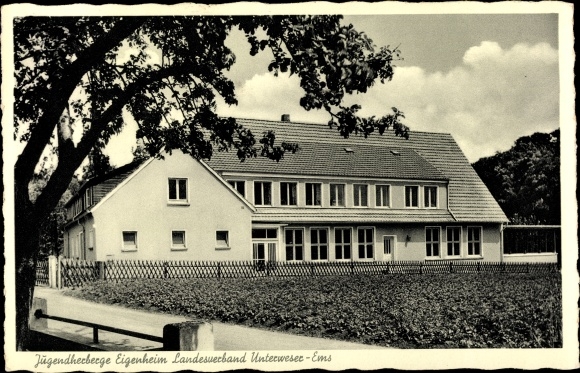 Postcard Oesede Georgsmarienhütte in Lower Saxony, youth hostel own home state association Weser Ems