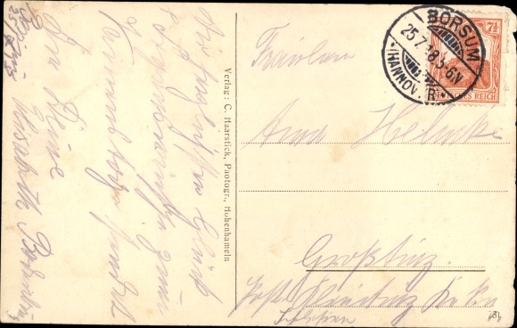 Postcard Borsum Harsum in Lower Saxony, Inn zur Post