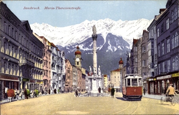 Postcard Innsbruck Tirol, Maria-Theresienstraße