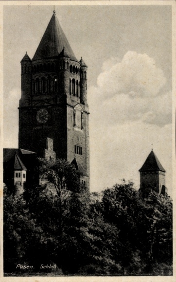 Postcard Poznań Posen, Castle