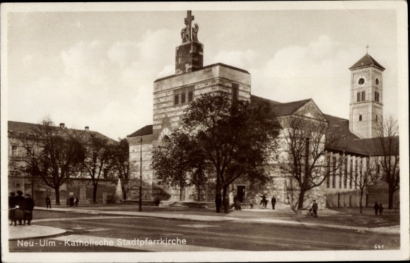Ak Neu Ulm in Schwaben, Katholische Stadtpfarrkirche