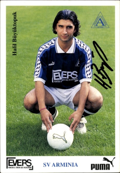 Autogrammkarte Fußballer Halil Büyüktopuk, SV Arminia Hannover, Autogramm