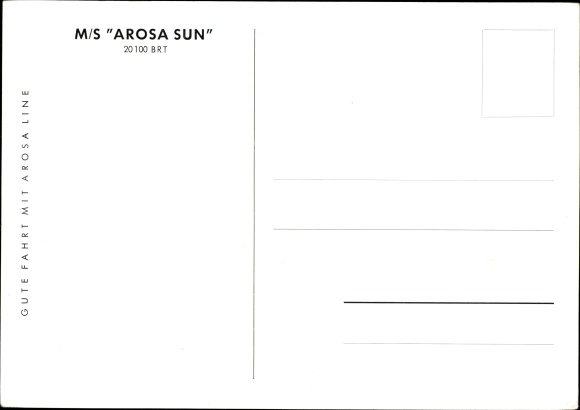 Ak MS Arosa Sun, stoomboot van de Arosa Line