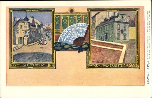 Artist PC Wilt, H., Vienna 1, Spittelberg, Mölkerbastei
