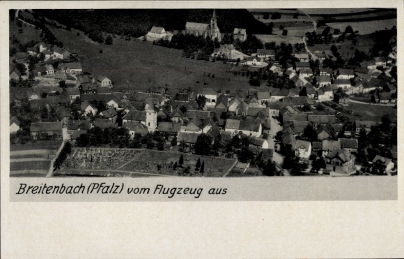 Ak Breitenbach in der Pfalz, Luftaufnahme